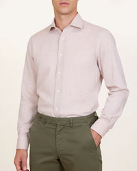 Cream Linen-Cotton Shirt