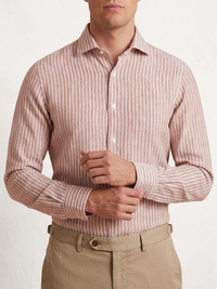 Tan Stripe Linen Shirt