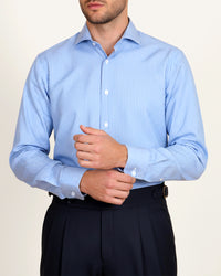 Navy Stripe Poplin Shirt
