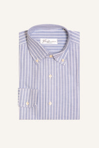Blue Classic Stripe Oxford Shirt