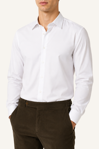 White Easy-Iron Poplin Shirt