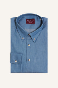 Blue Button-Down Chambray Shirt