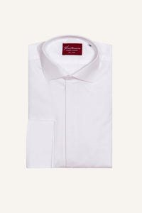 White Piqué Tuxedo Shirt