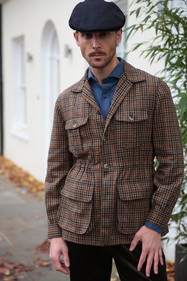 Justo Gimeno Sahara check cashmere wool jacket