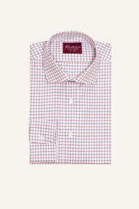 Red & Navy Check Flannel Shirt