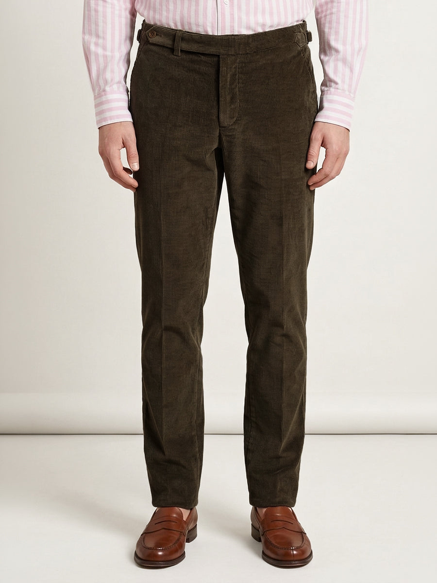 Man wearing khaki corduroy trousers by Santamaria